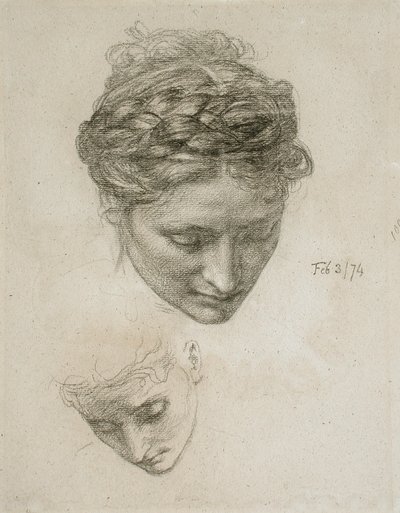 Study of Two Heads by Edward John Poynter